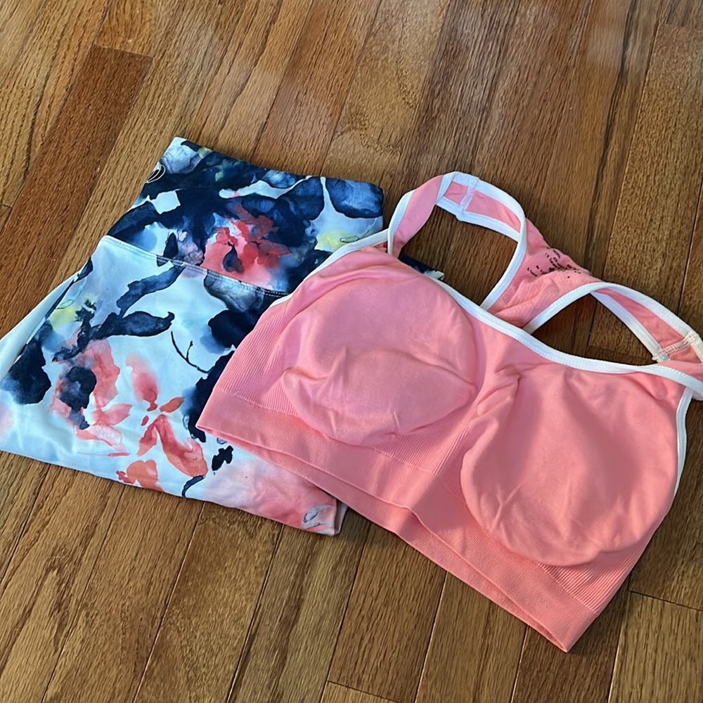 Yoga pants and sport bra set